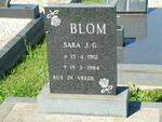 BLOM Sara J.G. 1912-1984