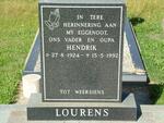 LOURENS Hendrik 1924-1992