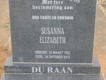 RAAN Susanna Elizabeth, du 1922-2012