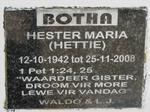 BOTHA Hester Maria 1942-2008