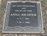 RICHTER Sarel 1892-1967 :: RICHTER Anna 1933-2005