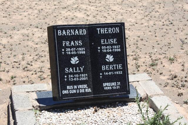 BARNARD Frans 1921-1998 & Sally 1921-2001 :: THERON Bertie 1932- & Elize 1937-1996