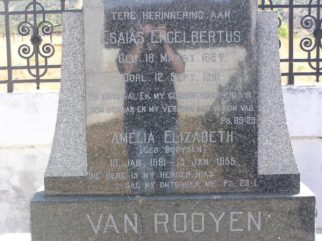 ROOYEN Esaias Engelbertus, van 1884-1951 & Amelia Elizabeth BOOYSEN 1891-1955