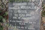BOTES Isabella Magdalena 1894-1930