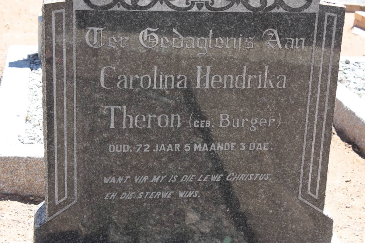 THERON Carolina Hendrika nee BURGER