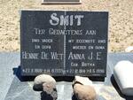 SMIT Hennie De Wet 1909-1999 & Anna J.E. BOTHA 1914-1990