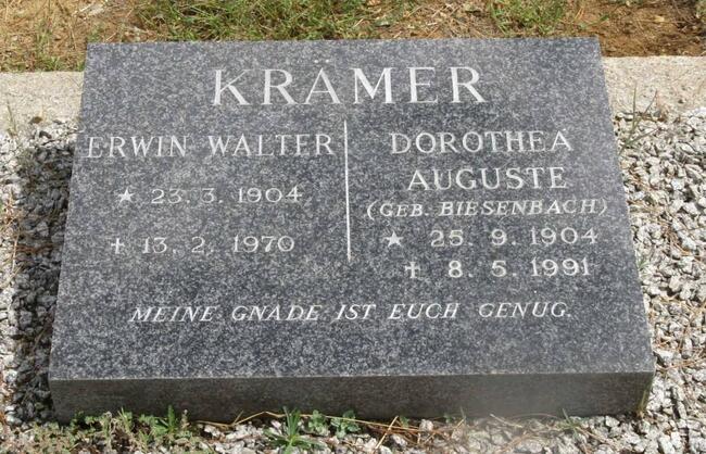 KRAMER Erwin Walter 1904-1970 & Dorothea Auguste BIESENBACH 1904-1991