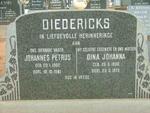 DIEDERICKS Johannes Petrus 1902-1981 & Dina Johanna 1906-1973