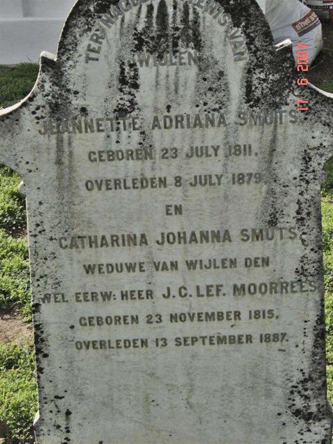 SMUTS Jeanette Adriana 1811-1879 :: Catharina Johanna SMUTS 1815-1887