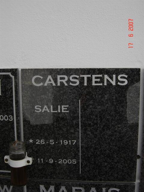 CARSTENS Salie 1917-2005
