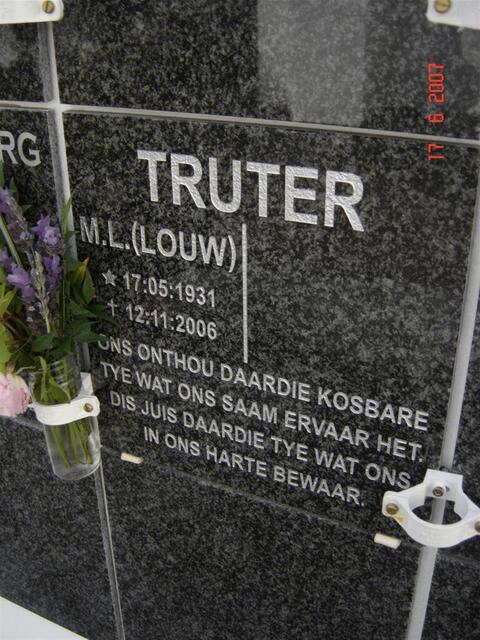 TRUTER M.L. nee LOUW 1931-2006