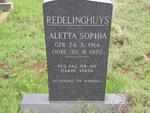 REDELINGHUYS Aletta Sophia 1914-1970