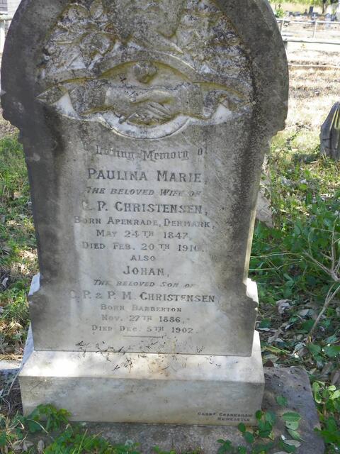 CHRISTENSEN Paulina Marie 1847-1910 :: CHRISTENSEN Johan 1886-1902