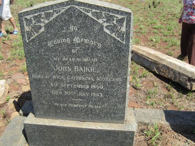 BAIKIE John 1860-1943