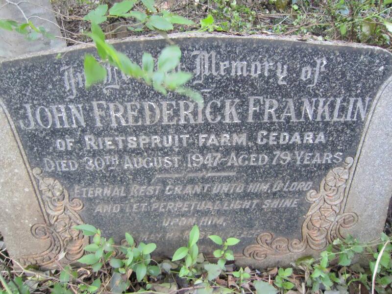 FRANKLIN John Frederick -1947