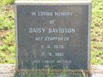 DAVIDSON Daisy nee STOPFORTH 1879-1961