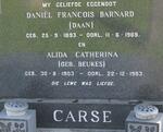 CARSE Daniël Francois Barnard 1893-1969 & Alida Catherina BEUKES 1903-1983