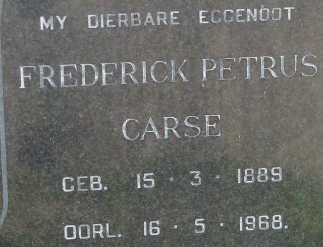 CARSE Frederick Petrus 1889-1968