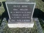 VILLIERS Charles Haupt, de 1897-1987 & Olive Rose MILLER 1897-1962
