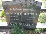 NIEKERK Johannes H.P., van 1911-1993 & Martha S. 1908-1987
