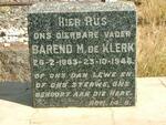KLERK Barend M., de 1863-1946