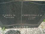VENTER Carel N. 1906- & Christina E.W. 1908-1972