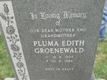GROENEWALD Pluma Edith 1907-1984