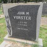 VORSTER John M. 1912-1954
