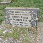 VENTER Daniel Rocco De Villiers 1915-1953