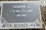 BEKKER Frederick J. 1881-1940