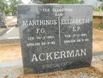 ACKERMAN Marthinus F.G. 1884-1962 & Elizabeth E.P. 1885-1968 :: ACKERMAN Frederick J. 1914-1990