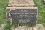 VENTER Aletta Johanna Maria nee SEEGERS 1884-1954