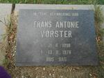 VORSTER Frans Antonie 1898-1976