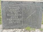 BADENHORST Elizabeth Anna 1904-1976