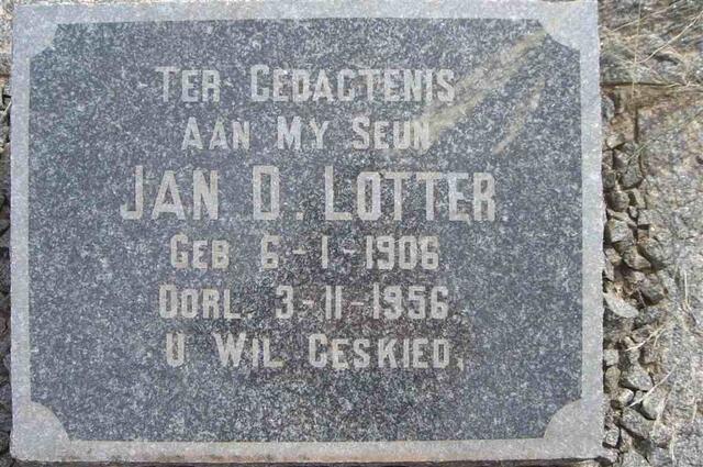 LOTTER Jan D. 1906-1956
