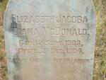 McDONALD Elizabeth Jacoba Diana 1903-1904