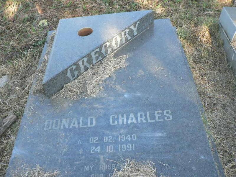GREGORY Donald Charles 1940-1991