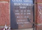 BADENHORST Gesina Sophia 1932-1998