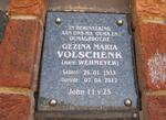 VOLSCHENK Gezina Maria nee WEHMEYER 1933-2012