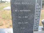 MERWE Barend Frederick, van der 1888-1970 & Anna Maria C.J. VAN RENSBURG 1888-1964 