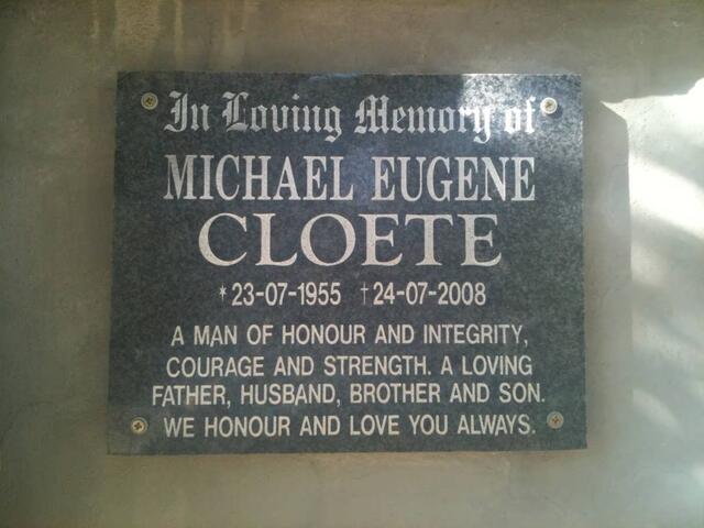 CLOETE Michael Eugene 1955-2008
