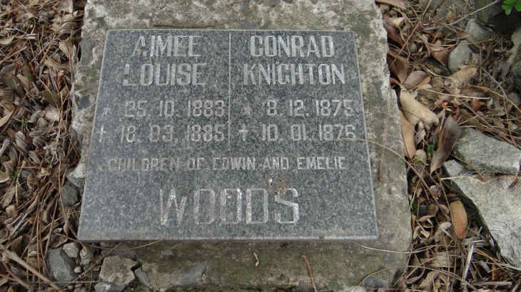 WOODS Conrad Knighton 1875-1976 :: WOODS Aimee Louise 1883-1885