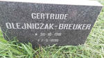 BREUKER Gertrude, OLEJNICZAK 1910-1996