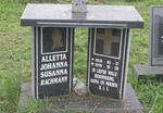 RACHMANN Alletta Johanna Susanna 1950-1999