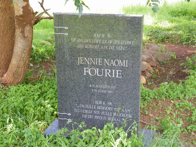 FOURIE Jennie Naomi 1937-1995