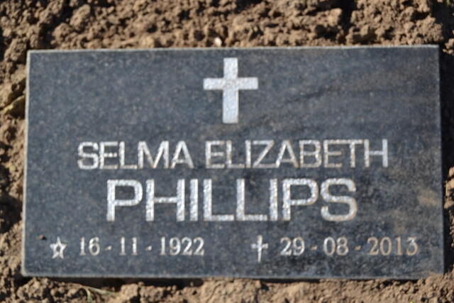 PHILLIPS Selma Elizabeth 1922-2013