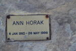 HORAK Ann 1910-1998