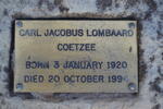 COETZEE Carl Jacobus Lombaard 1920-1994