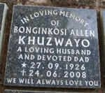 KHUZWAYO Bonginkosi Allen 1926-2008