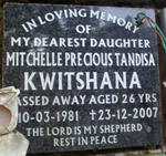 KWITSHANA Mitchelle Precious Tandisa 1981-2007